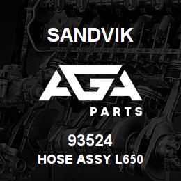 93524 Sandvik HOSE ASSY L650 | AGA Parts
