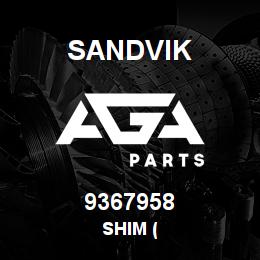 9367958 Sandvik SHIM ( | AGA Parts