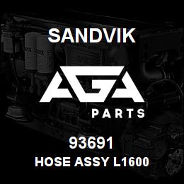 93691 Sandvik HOSE ASSY L1600 | AGA Parts