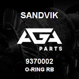 9370002 Sandvik O-RING RB | AGA Parts
