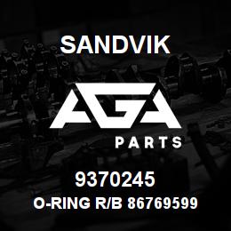 9370245 Sandvik O-RING R/B 86769599 RB | AGA Parts