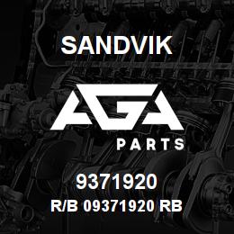 9371920 Sandvik R/B 09371920 RB | AGA Parts