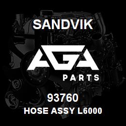 93760 Sandvik HOSE ASSY L6000 | AGA Parts