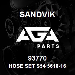 93770 Sandvik HOSE SET S54 5618-16-12/5605-16-12 | AGA Parts