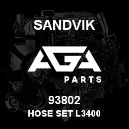 93802 Sandvik HOSE SET L3400 | AGA Parts