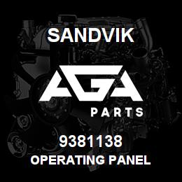 9381138 Sandvik OPERATING PANEL | AGA Parts