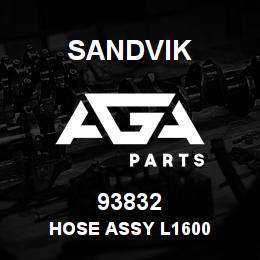 93832 Sandvik HOSE ASSY L1600 | AGA Parts