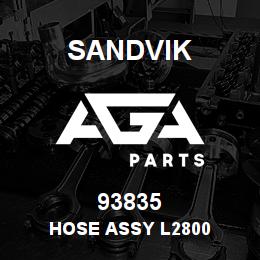 93835 Sandvik HOSE ASSY L2800 | AGA Parts