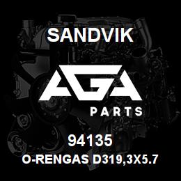 94135 Sandvik O-RENGAS D319,3X5.7 | AGA Parts