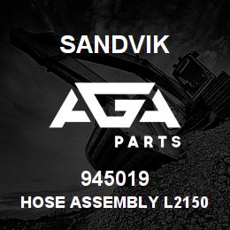 945019 Sandvik HOSE ASSEMBLY L2150 | AGA Parts