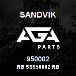 950002 Sandvik RB SS950002 RB | AGA Parts