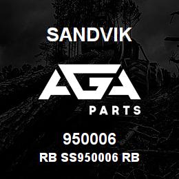 950006 Sandvik RB SS950006 RB | AGA Parts