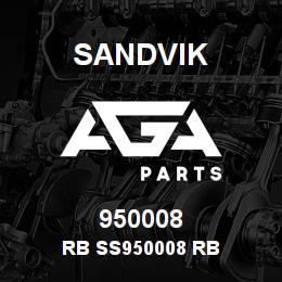 950008 Sandvik RB SS950008 RB | AGA Parts