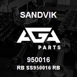 950016 Sandvik RB SS950016 RB | AGA Parts