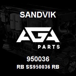 950036 Sandvik RB SS950036 RB | AGA Parts