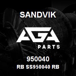 950040 Sandvik RB SS950040 RB | AGA Parts