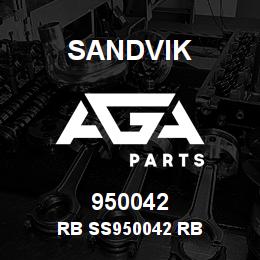 950042 Sandvik RB SS950042 RB | AGA Parts