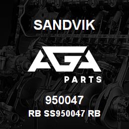 950047 Sandvik RB SS950047 RB | AGA Parts