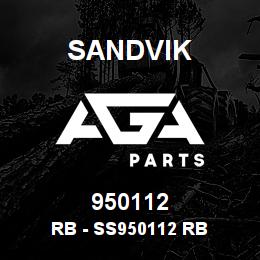 950112 Sandvik RB - SS950112 RB | AGA Parts