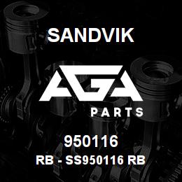 950116 Sandvik RB - SS950116 RB | AGA Parts