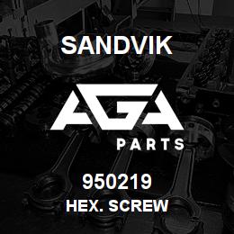 950219 Sandvik HEX. SCREW | AGA Parts