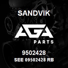 9502428 Sandvik SEE 09502428 RB | AGA Parts