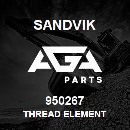 950267 Sandvik THREAD ELEMENT | AGA Parts