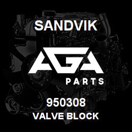 950308 Sandvik VALVE BLOCK | AGA Parts