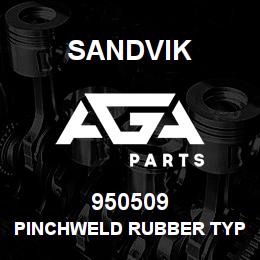 950509 Sandvik PINCHWELD RUBBER TYPE RB | AGA Parts