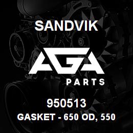 950513 Sandvik GASKET - 650 OD, 550 ID RB | AGA Parts