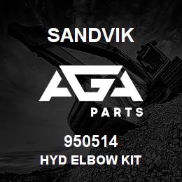 950514 Sandvik HYD ELBOW KIT | AGA Parts