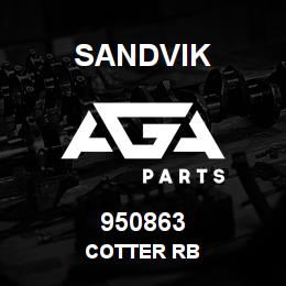 950863 Sandvik COTTER RB | AGA Parts