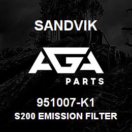 951007-K1 Sandvik S200 EMISSION FILTER PARTS KIT | AGA Parts