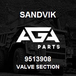 9513908 Sandvik VALVE SECTION | AGA Parts
