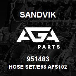 951483 Sandvik HOSE SET/E68 AFS102 3000PSI 1" OMAN | AGA Parts