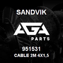 951531 Sandvik CABLE 2M 4X1,5 | AGA Parts