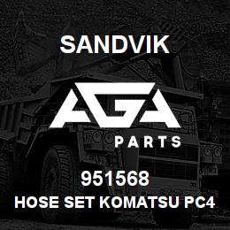 951568 Sandvik HOSE SET KOMATSU PC400 /S84 1" PRESS | AGA Parts