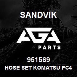 951569 Sandvik HOSE SET KOMATSU PC400/84 1 1/4 IN. LP | AGA Parts