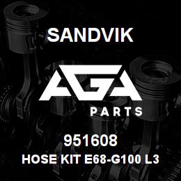 951608 Sandvik HOSE KIT E68-G100 L3200 | AGA Parts