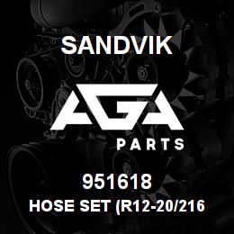 951618 Sandvik HOSE SET (R12-20/21613-20-52) L2000 | AGA Parts