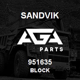 951635 Sandvik BLOCK | AGA Parts