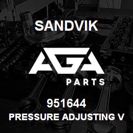 951644 Sandvik PRESSURE ADJUSTING VALVE | AGA Parts