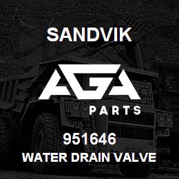 951646 Sandvik WATER DRAIN VALVE | AGA Parts