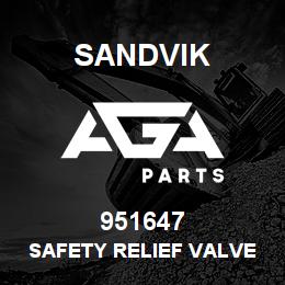 951647 Sandvik SAFETY RELIEF VALVE | AGA Parts