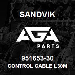 951653-30 Sandvik CONTROL CABLE L30M | AGA Parts