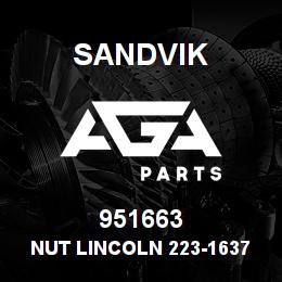 951663 Sandvik NUT LINCOLN 223-16375-2 | AGA Parts