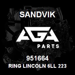 951664 Sandvik RING LINCOLN 6LL 223-12295-2 | AGA Parts