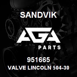 951665 Sandvik VALVE LINCOLN 504-30364-4 | AGA Parts