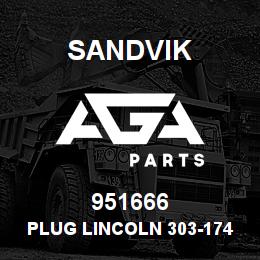 951666 Sandvik PLUG LINCOLN 303-17499-3 | AGA Parts