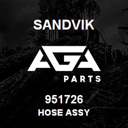 951726 Sandvik HOSE ASSY | AGA Parts